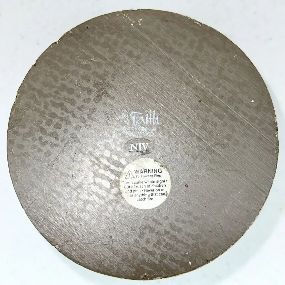Demdaco By Faith Bill Stross 2006 Candle Holder Religious Christian Joshua 24:15